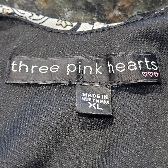 THREE PINK HEARTS Women’s Maxi Dress XL | Multi Print | Side Slit | Halter Style - Picture 5 of 6